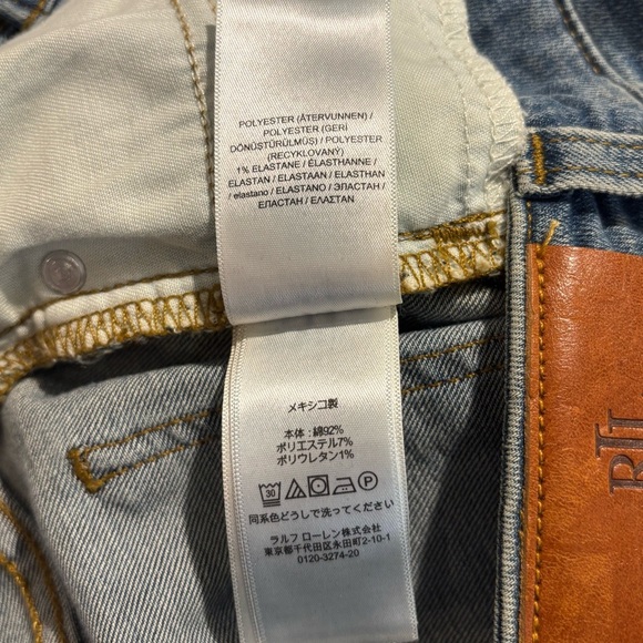LAUREN RALPH LAUREN Black Label Sz 10 Curvy Low Rise Straight Mid-Wash Jeans NEW - Picture 8 of 10